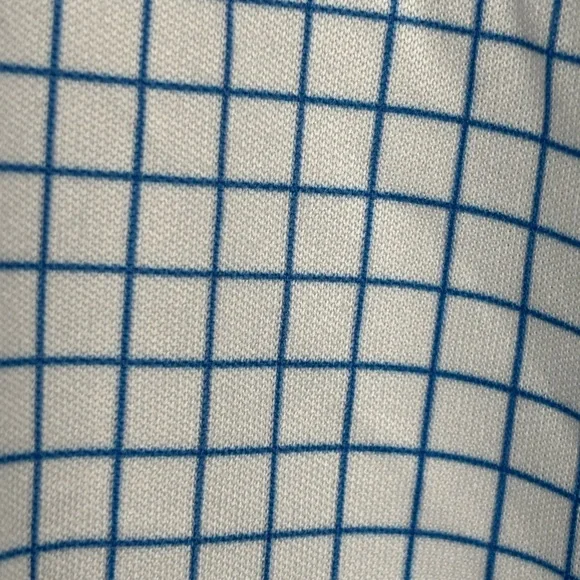 Collars & Co Polo Shirt Mens 2XL Blue Check Grid Dress Collar Golf Performance - Picture 5 of 14